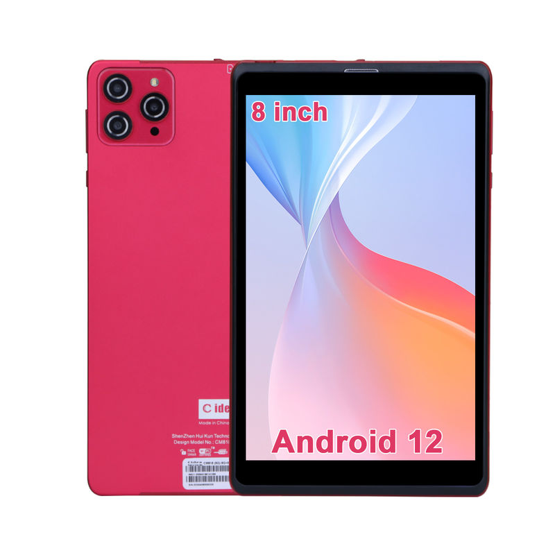 C ý tưởng 8 inch Android 12 Tablet 8GB RAM 512GB ROM 8000mAh Pin 5 + 8MP Camera cho sinh viên với SIM hỗ trợ CM818-màu đỏ