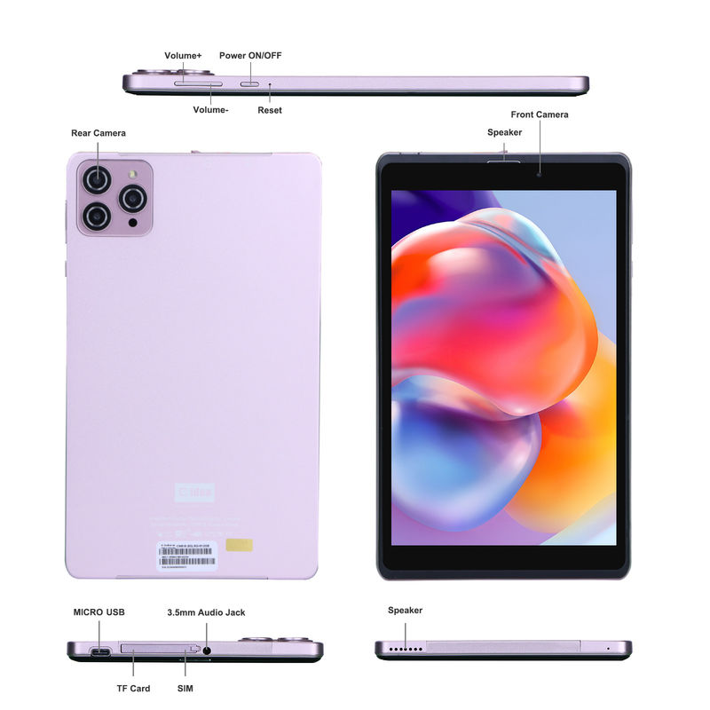 C ý tưởng 8 inch Android 12 Tablet 8000mAh Pin 5 + 8MP Camera 8GB RAM 512GB ROM cho giáo dục Học tập CM818-hồng