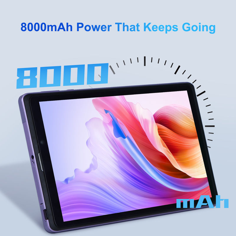 C Idea Portable 8 In Android Tablet PC 8GB RAM 512 GB Android 12 Tablet IPS HD Hiển thị Quad Core CM818-Violet