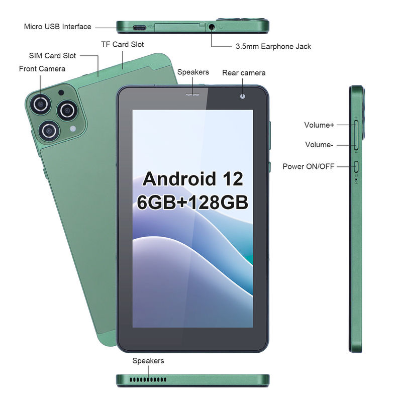 C Idea 7 Inch Android Tablet 6 + 128GB Quad Core Touch Screen Tablet Cho Studenet CM515 ((Xanh)