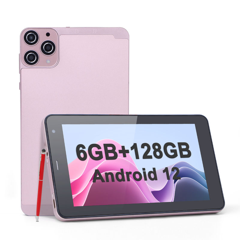 C ý tưởng 7 Inch Android Smart Tablet 6+128GB Quad Core WiFi Tablet màn hình cảm ứng HD cho thanh thiếu niên CM515 ((Màu hồng)
