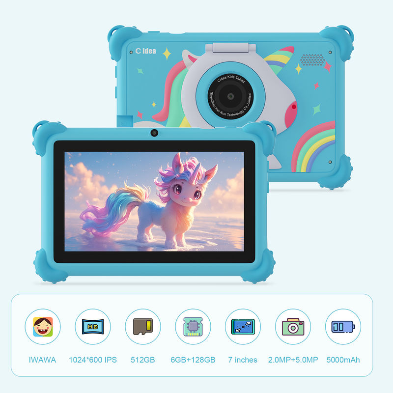 C Idea Android 12 Smart Kidspad 7 Inch Kids Tablet Tuổi 3-7 Với Máy ảnh kép CM88