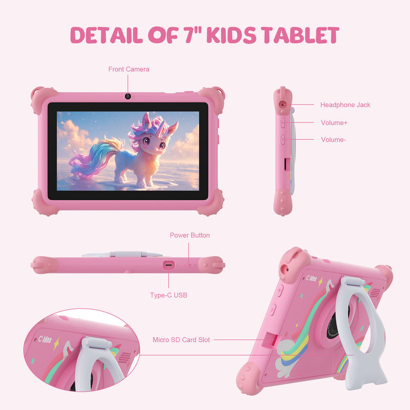 C Idea Tablet giáo dục cho trẻ em màn hình cảm ứng 7 inch với vỏ bảo vệ CM88