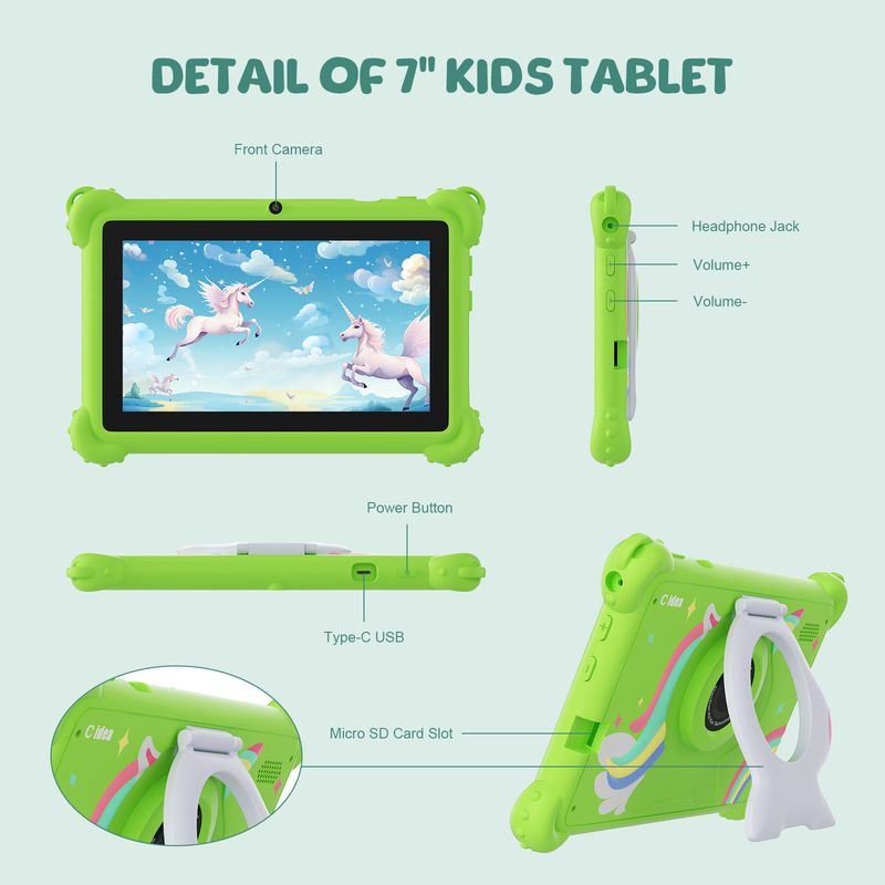 C ý tưởng Tablet trẻ em 2024 vui chơi giáo dục với màn hình HD và vỏ bảo vệ Tablet CM88