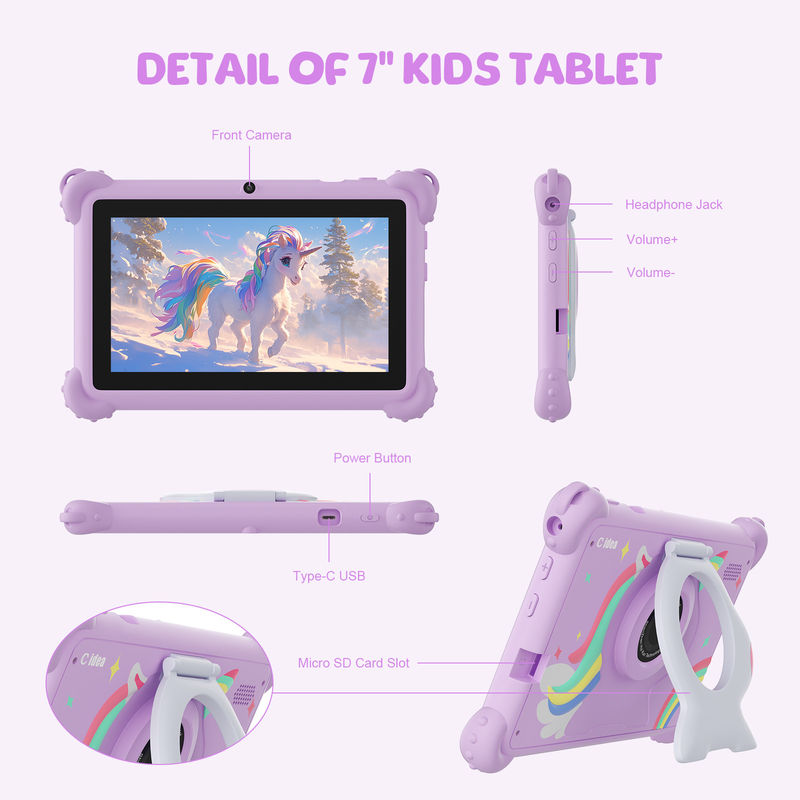 C ý tưởng 2024 Kids Tablet Quà lý tưởng với Android 12 Ứng dụng giáo dục và Case bền Tablet Kidspad CM88