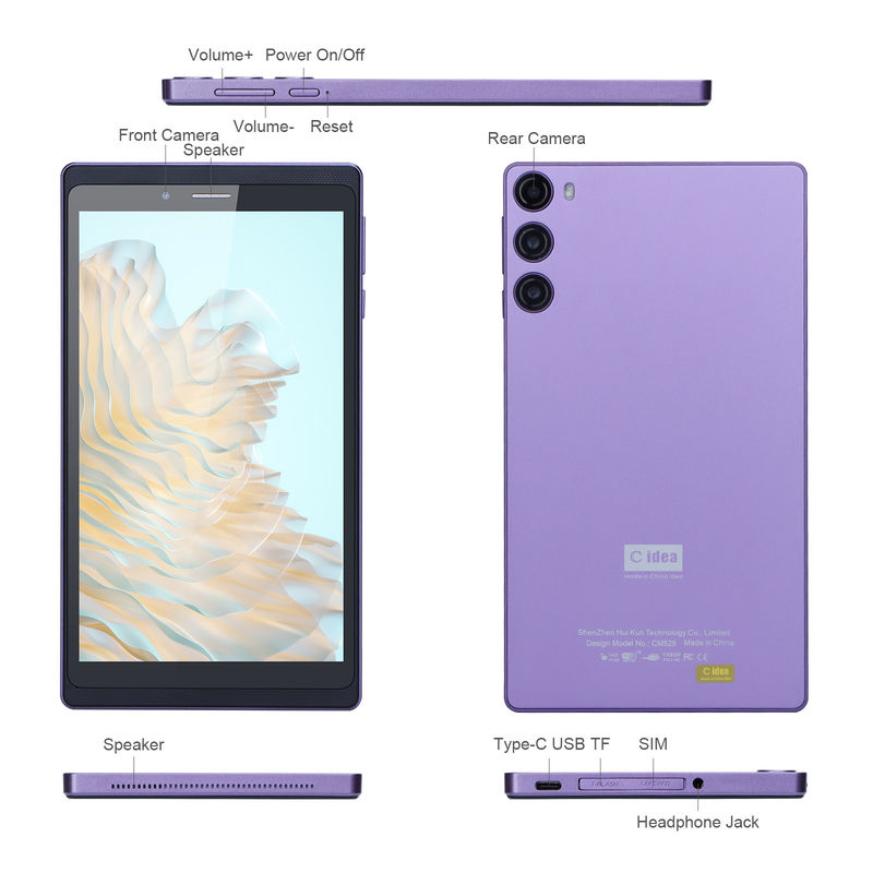 C Idea Portable 7 Inch Smart Tablet Pc With Sim 6GB 128GB Giáo dục Cho Trường CM525 ((Vàng)