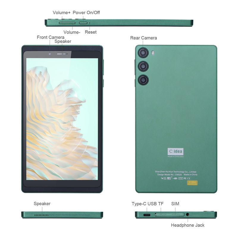 C Idea 7 Inch 6GB + 128GB IPS Screen 5MP + 8MP Android Tablet PC CM525 Xanh
