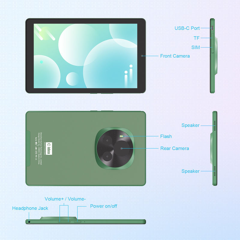 C Idea 9 Inch Education Tablet 800x1280 IPS Touch Screen Tablet Với bút stylus CM935 màu xanh lá cây