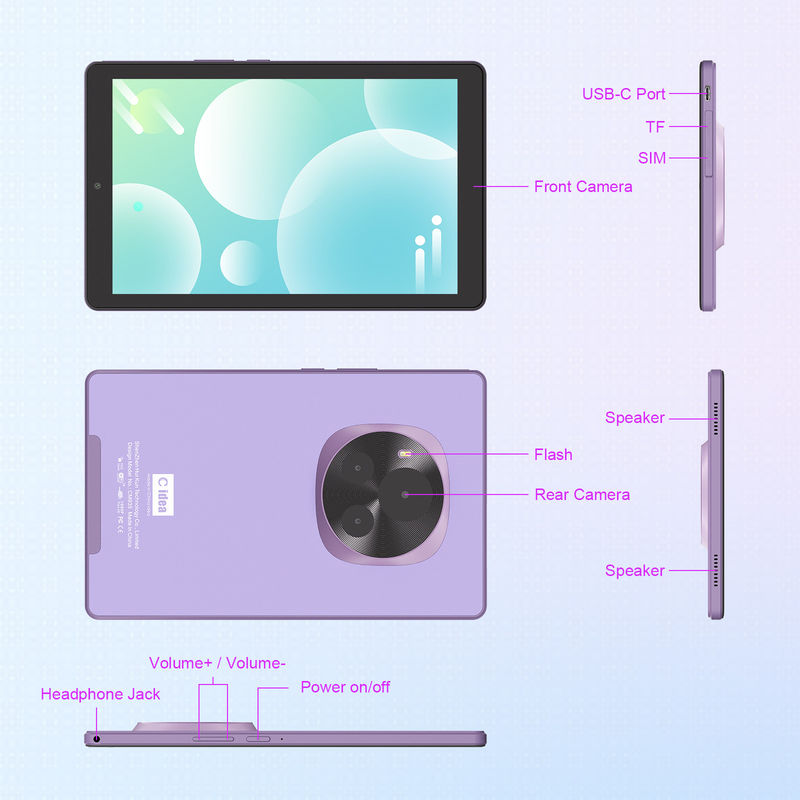 C Idea 9 Inch Tablet 5MP + 8MP Tablet giáo dục cho sinh viên CM935 màu tím
