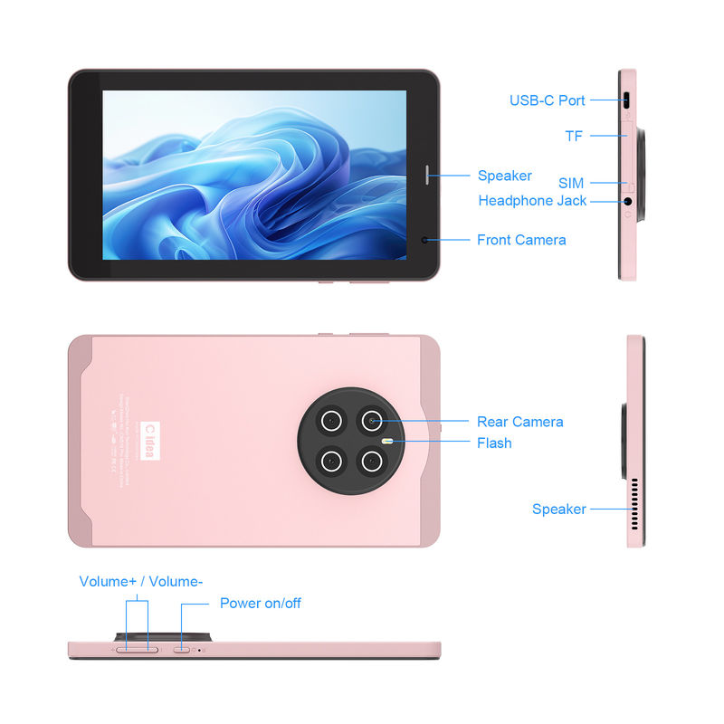 C ý tưởng 7 inch máy tính bảng với SIM Wifi Android máy tính bảng PC cho sinh viên CM518 Pro Pink