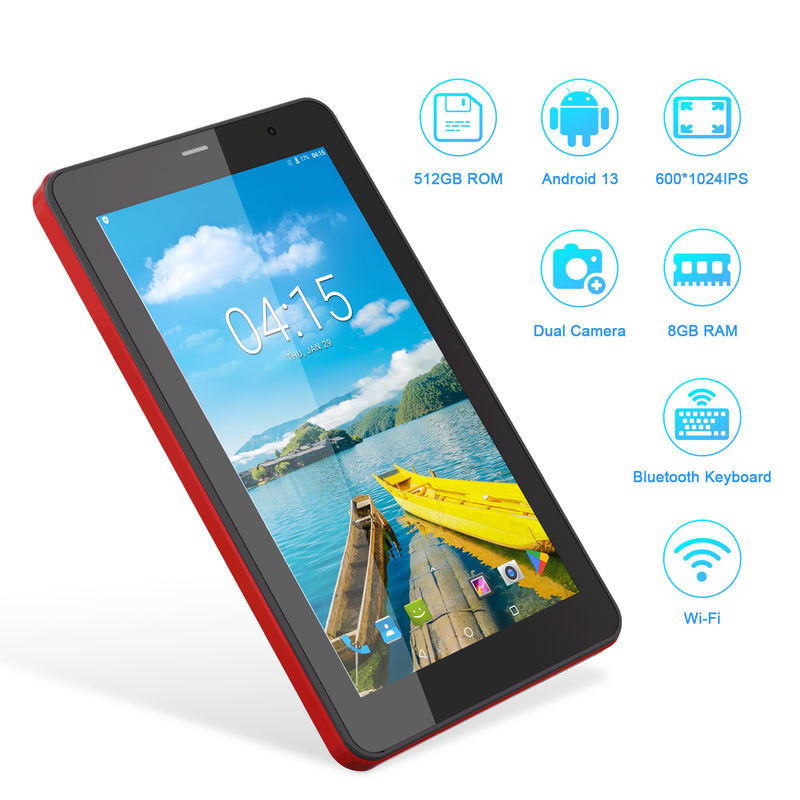 C Idea Android 13 Tablet Với SIM Wifi 7 Inch Touch Screen Tablet Cho Học sinh CM518 Pro Đỏ