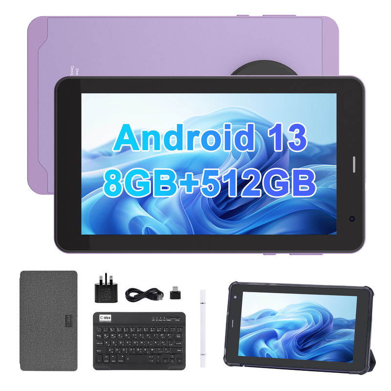 C Idea Android 13 Với 6000mAh 7 Inch Tablet Tablet PC giáo dục với bút CM518 Pro Purple