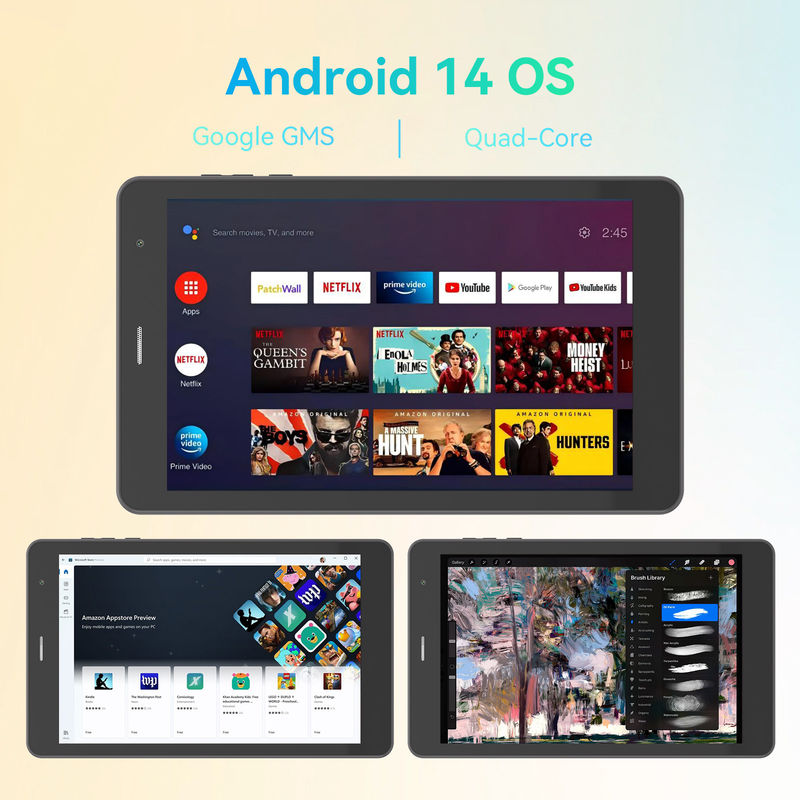 C Idea Quad Core Android Tablet Đồ cầm tay 8 Inch Tablet Cho Học sinh Với SIM CM828 Đen
