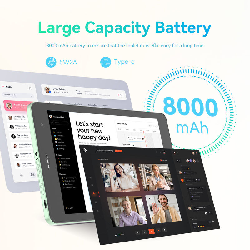 C Idea Hiển thị độ phân giải cao 8 Inch Tablet Pc Với màn hình 800x1280 Ips Cho giáo dục thanh thiếu niên CM828 Xanh