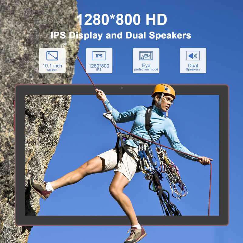 C Idea 10.1 Inch Android 14 Smart Tablet PC Với Hỗ trợ Sim Đối với thanh thiếu niên CM8200Plus màu đỏ