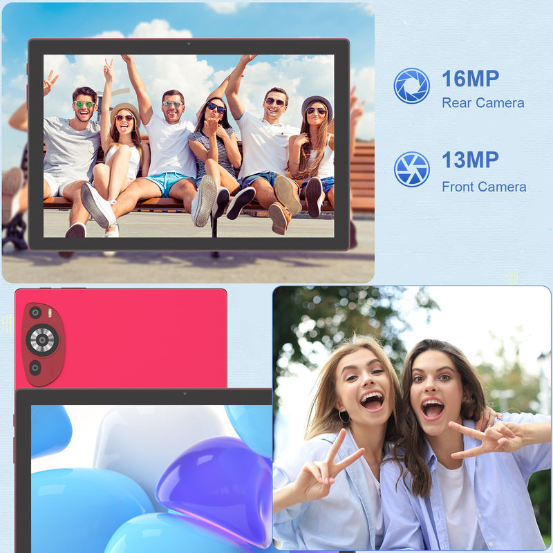 C Idea 10.1 Inch Android 14 Smart Tablet PC Với Hỗ trợ Sim Đối với thanh thiếu niên CM8200Plus màu đỏ