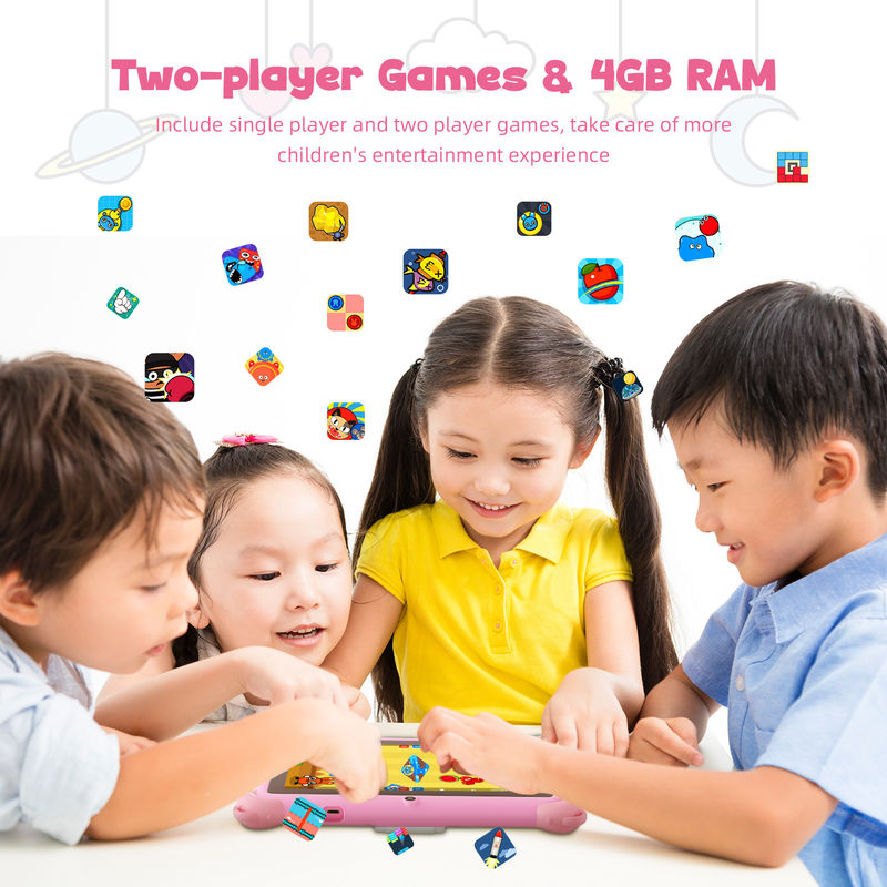 C Idea Android 13 Kids Tablet 4+32GB Tablet giáo dục Kidspad với APP thân thiện CM91 màu hồng