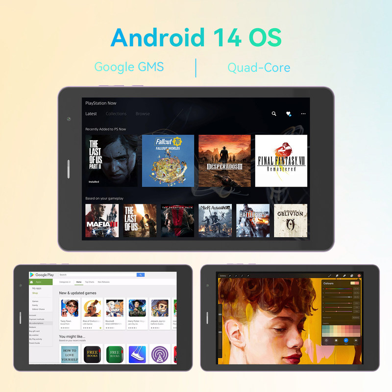 C Idea 8 inch 8 + 512gb 8000mah 5 + 8MP Camera kép Android Tablet PC với Sim Đối với sinh viên CM828 màu tím