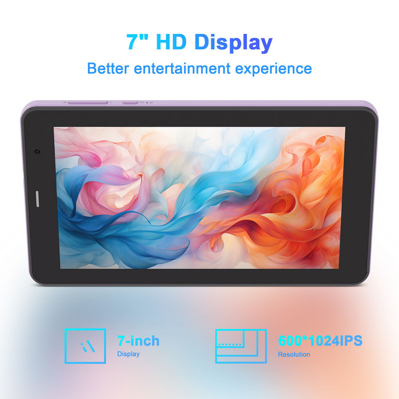 C Idea Android 13 Tablet giáo dục, 8 + 512GB, máy tính bảng 7-Inch di động với hỗ trợ Sim CM518pro Purple