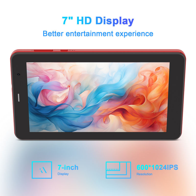 C Idea 7 Inch Android 13 Tablet, Camera kép, Hỗ trợ Sim, Máy tính bảng màn hình cảm ứng cho sinh viên   CM518pro Đỏ