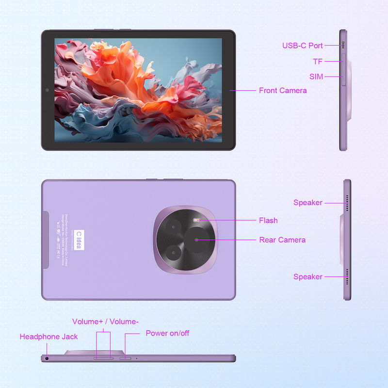 C Idea 9 Inch Tablet Dual Camera Tablet giáo dục cho sinh viên CM935 màu tím