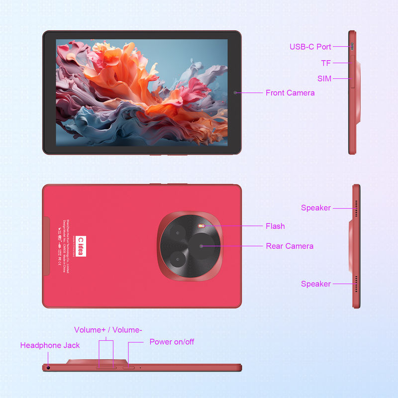 C Idea 9 Inch MTK Quad Core Tablet 800x1280 IPS Screen Android Tablet With Pen CM935 Đỏ