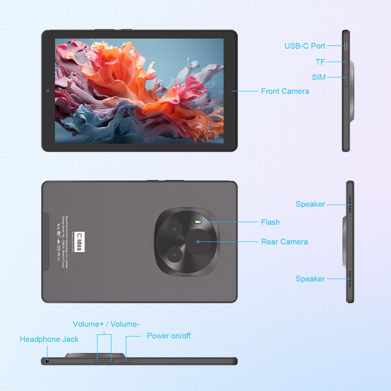 C Idea Android Tablet 800x1280 IPS Screen 9 IN Smart Tablet PC Với Sim Cho Giáo dục CM935 Đen