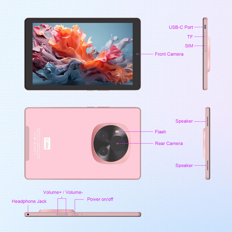 C ý tưởng Android Tablet Màn hình IPS với SIM hỗ trợ 9 Inch Tablet PC cho thanh thiếu niên CM935 màu hồng