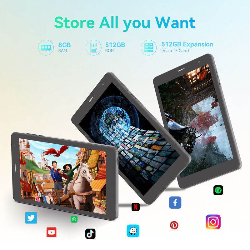 C Idea Quad Core Android Tablet Đồ cầm tay 8 inch Tablet cho sinh viên Với bàn phím CM828 Đen