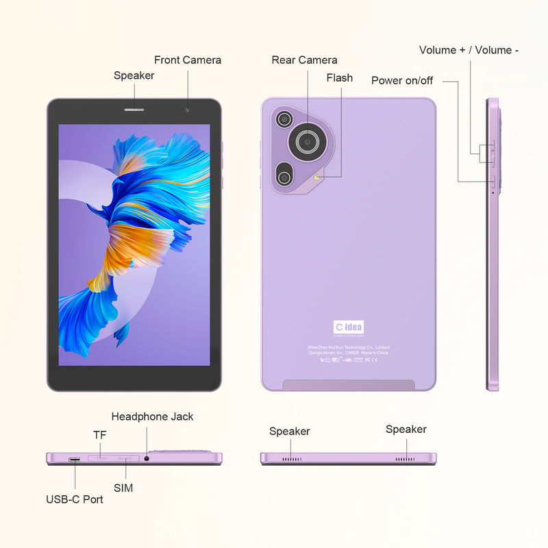 C Idea 8 inch Tablet WIFI Gaming Education Android Tablet Cho Học sinh CM828 Đen