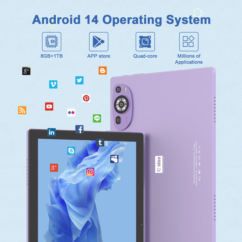 C Idea 10 inch 512GB Android 14 Tablet giáo dục cho sinh viên với SIM CM8200Plus Purple