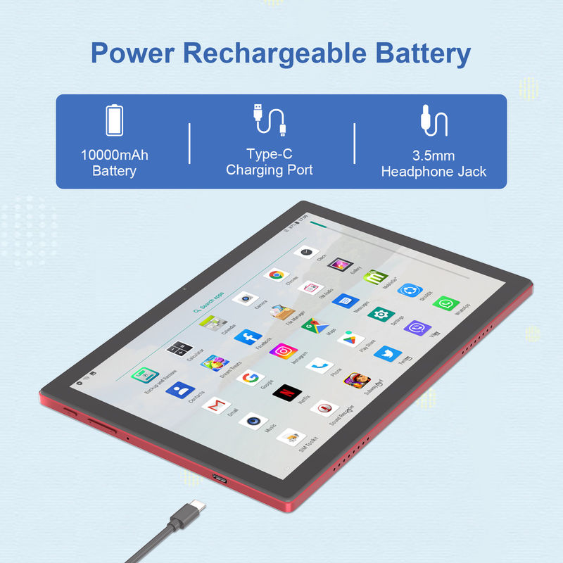 C Idea 10.1 Inch Android 14 Smart Tablet PC với SIM kép và Pen CM8200Plus màu đỏ