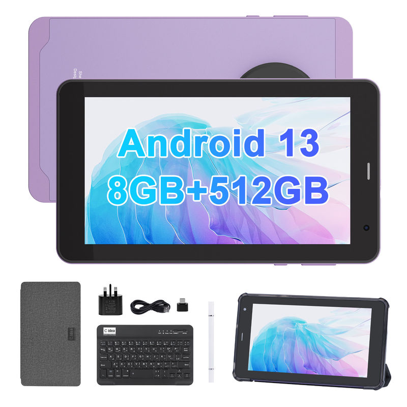 C Idea Android 13 Với 6000mAh 7 Inch Tablet Tablet PC giáo dục CM518 Pro Purple