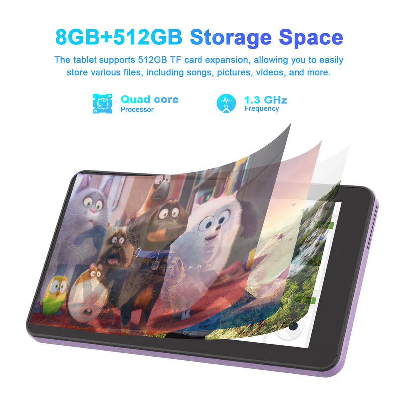 C Idea Android 13 Với 6000mAh 7 Inch Tablet Tablet PC giáo dục CM518 Pro Purple