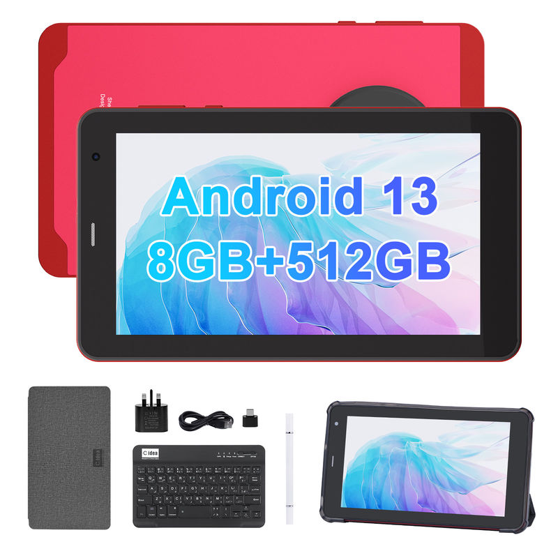 C Idea Android 13 Tablet Với SIM Wifi 7 Inch Touch Screen Tablet CM518 Pro Đỏ