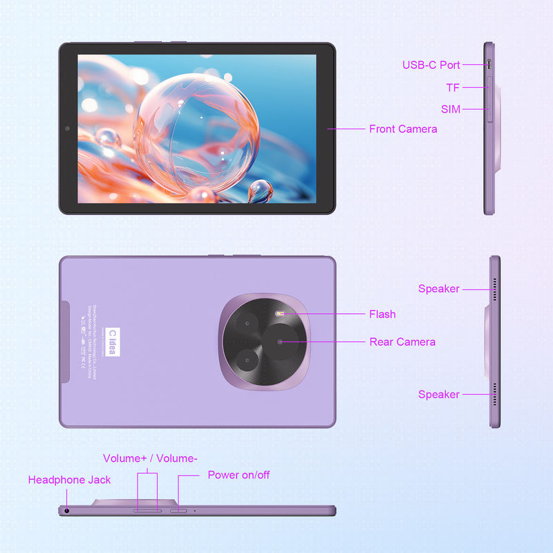 C Idea 9 Inch Tablet 5MP + 8MP Tablet giáo dục cho thanh thiếu niên với bút CM935 màu tím