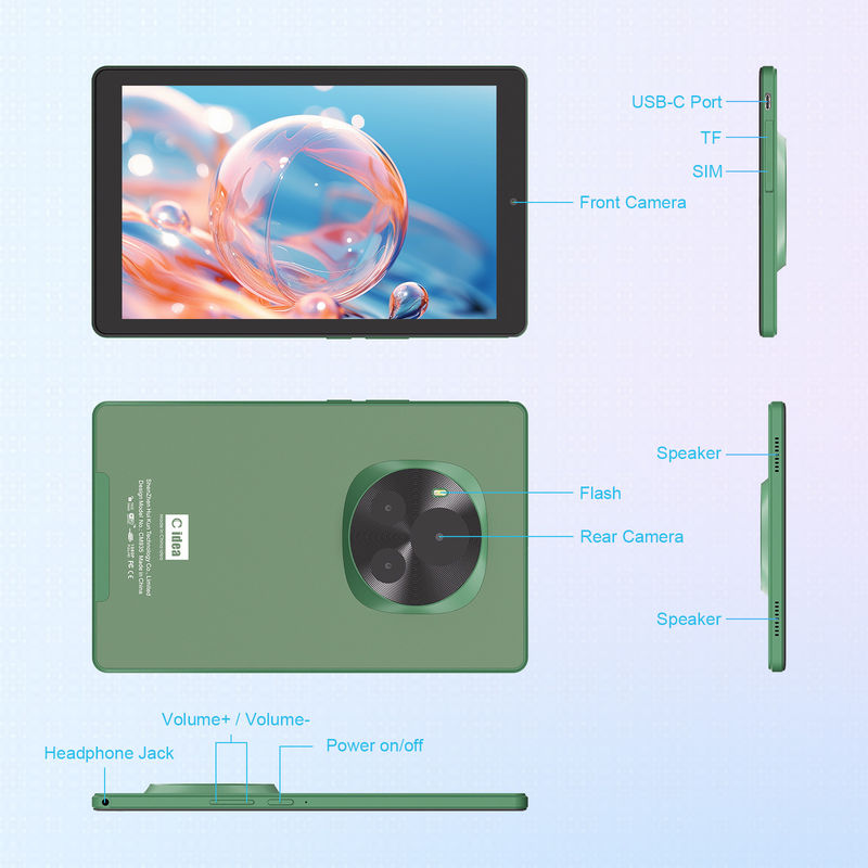 C Idea 5G Education Tablet 800x1280 IPS Bảng tính năng cảm ứng Bảng tính năng cảm ứng với bút stylus CM935 màu xanh lá cây
