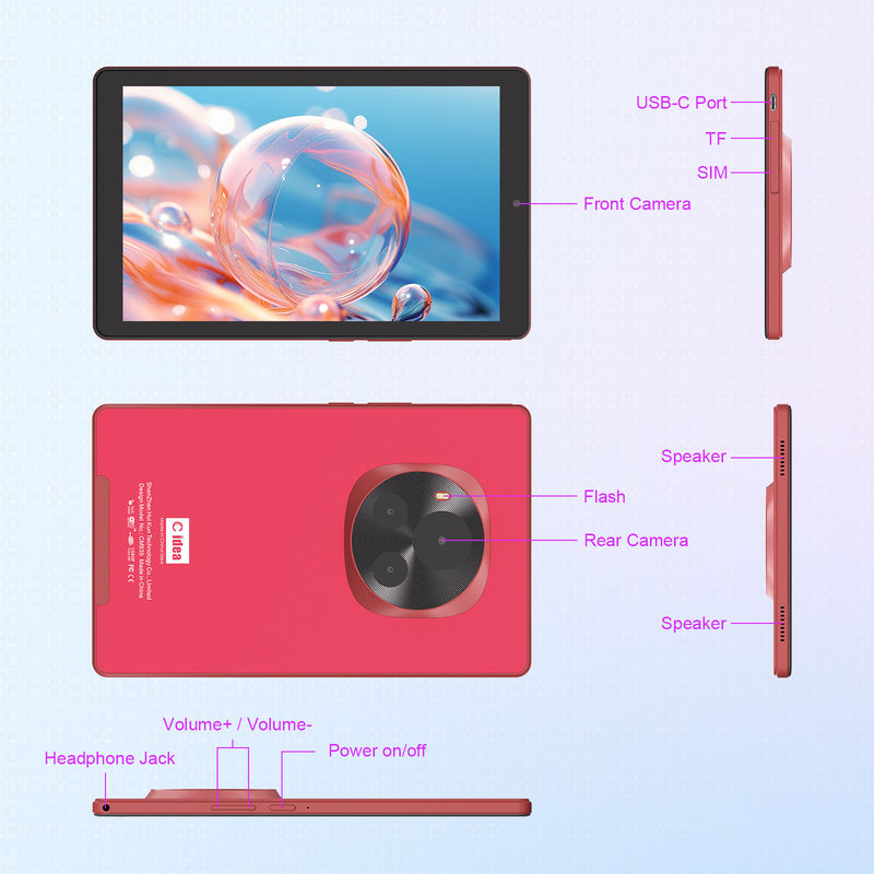 C Idea MTK Quad Core Tablet 9 Inch Android Tablet Với bút và vỏ CM935 Đỏ