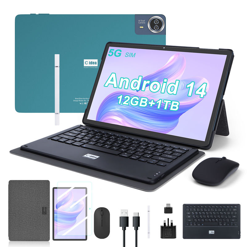 C Idea 14 Inch Tablet Cổ máy tính bảng thông minh với bàn phím CM14000 cộng với màu xanh