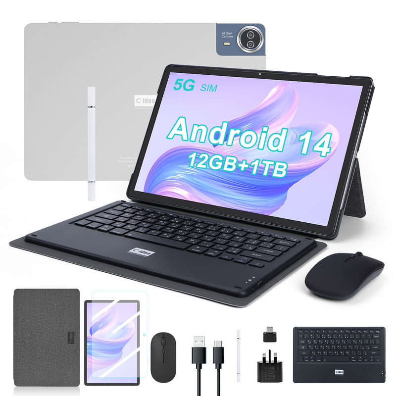 C Idea 14 Inch Tablet Long Lasting Battery Tablet Giáo dục Cho Học sinh CM14000 Plus Xám