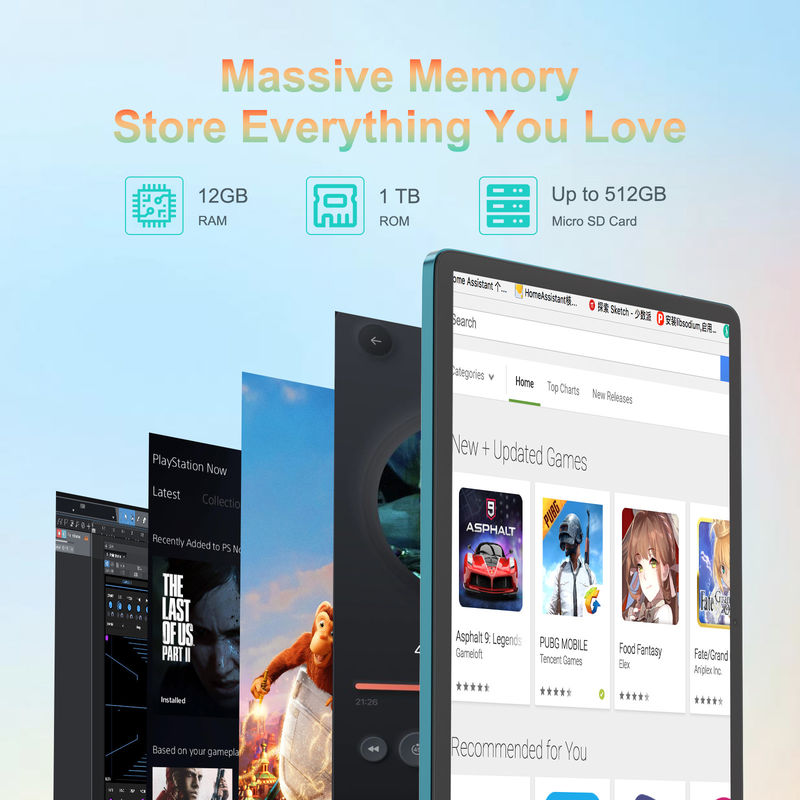 C ý tưởng 14 Inch Tablet pin lớn Smart Tablet PC với bàn phím và chuột CM14000 cộng với màu xanh