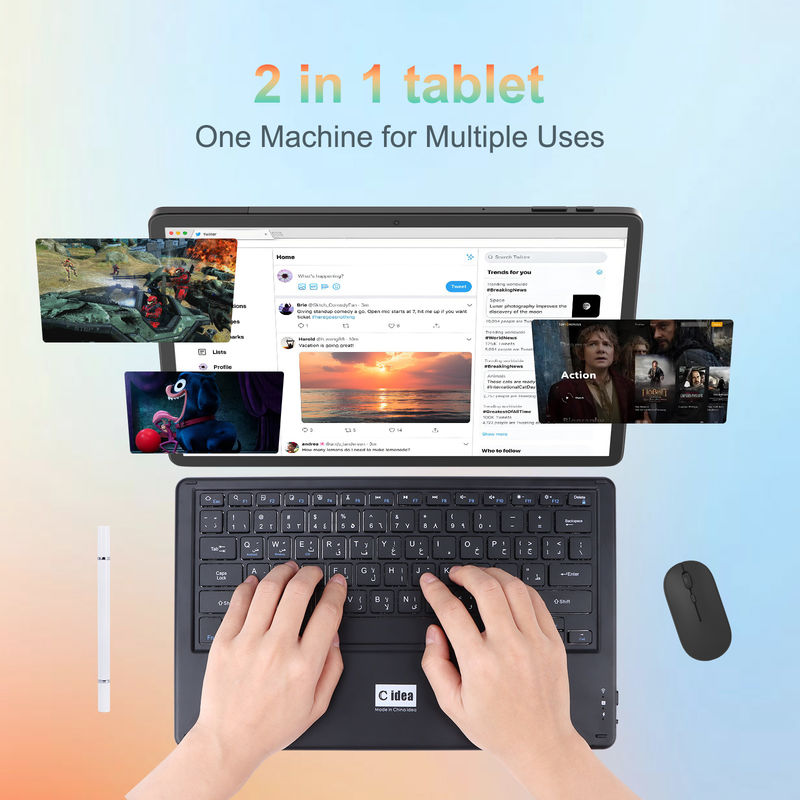 C ý tưởng 14 Inch Tablet mới nhất Android Tablet PC cho người lớn làm việc CM14000 cộng với màu đen