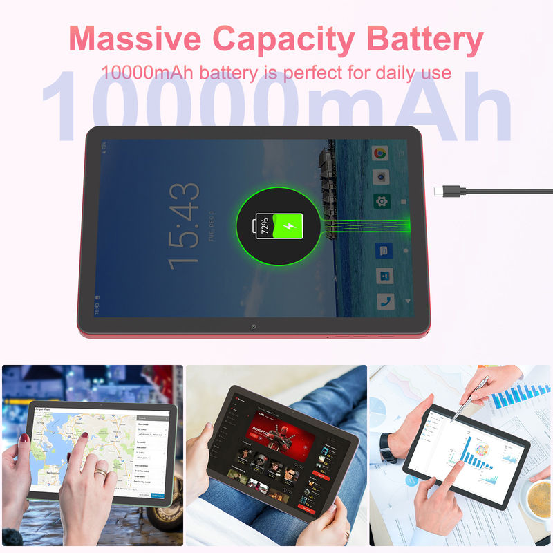 C Idea Tablet 10.1 Inch 5G LTE Tablet Touch Screen Tablet PC cho giải trí CM8300 Plus Đỏ