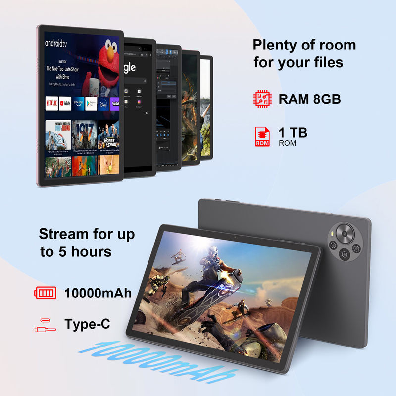 Máy tính bảng C Idea 10.5 inch Màn hình 2K Máy tính bảng Android mới nhất Dành cho sinh viên Cm10500 Plus Xám