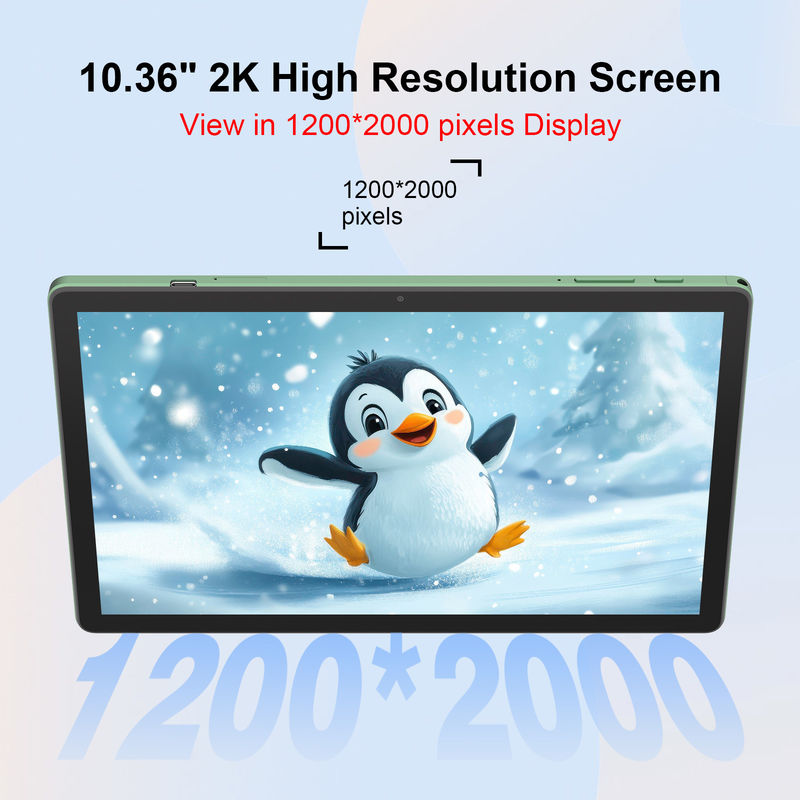 C Idea mới nhất 10.36 Inch Android 14 Tablet PC 2k Touch Screen Tablet với SIM CM10500 Plus màu xanh lá cây