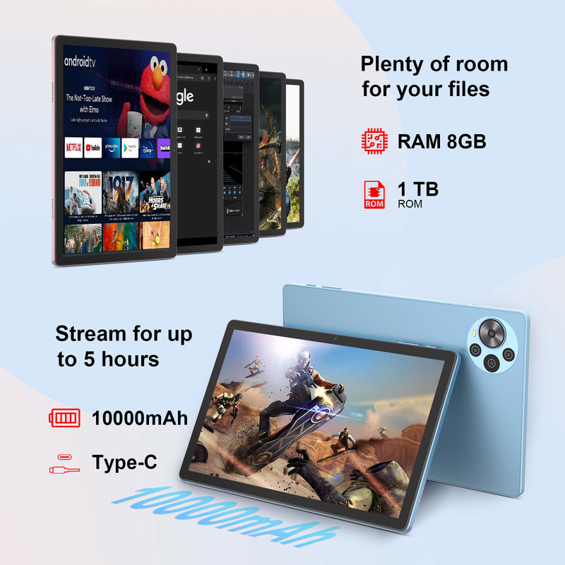C Idea 10.5 Inch Android 14 Tablet 2k Screen Smart Tablet PC CM10500 Plus xanh