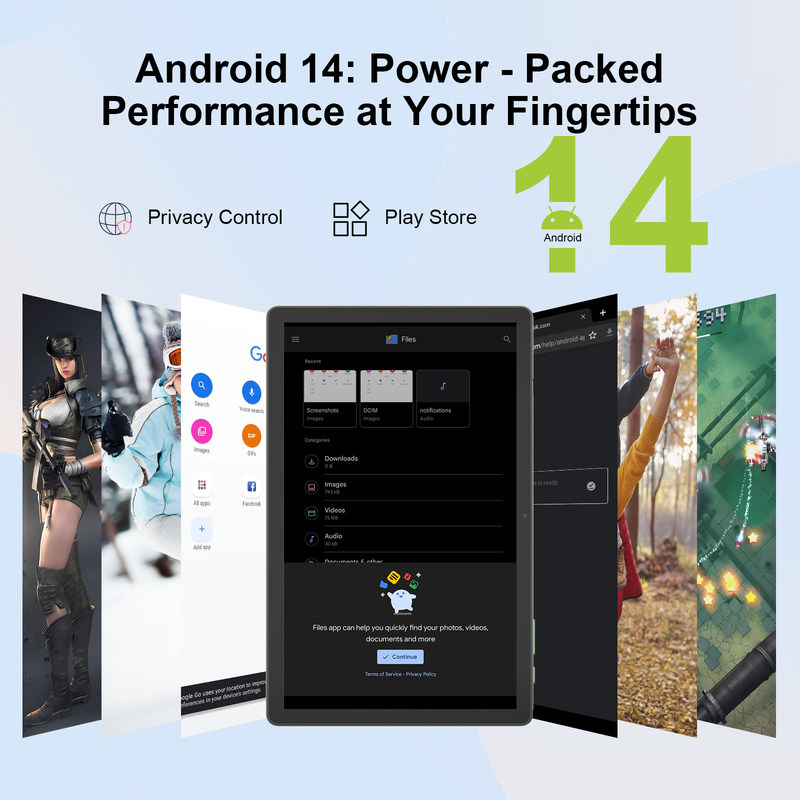 Máy tính bảng C idea 10.36 inch Android 14, Máy tính bảng giáo dục cho học sinh với chức năng SIM kép