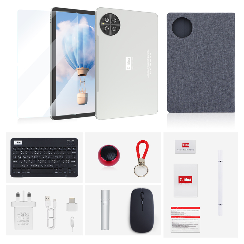 C Idea 10.1 Inch SIM Tablet WIFI Android Tablet Với bút stylus CM8800plus bạc