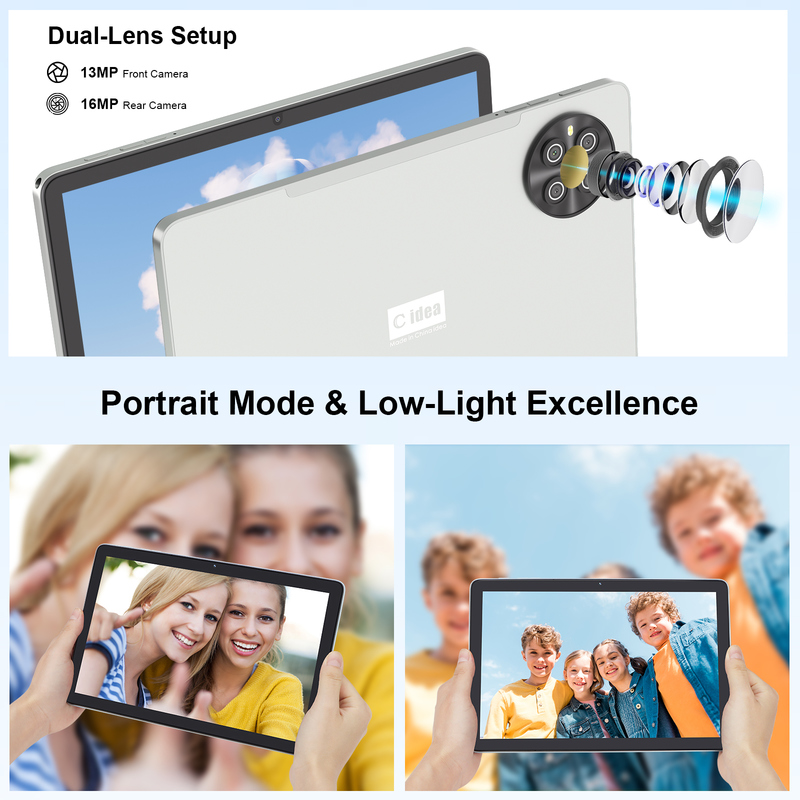 C Idea 10.1 Inch SIM Tablet WIFI Android Tablet Với bút stylus CM8800plus bạc