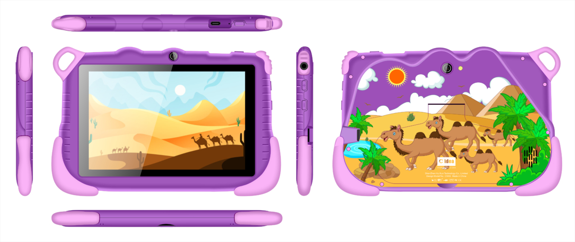 Máy tính bảng mới nhất C Idea 6+128GB Android 12 Tablet Kidspad với APP giáo dục CM85 màu tím
